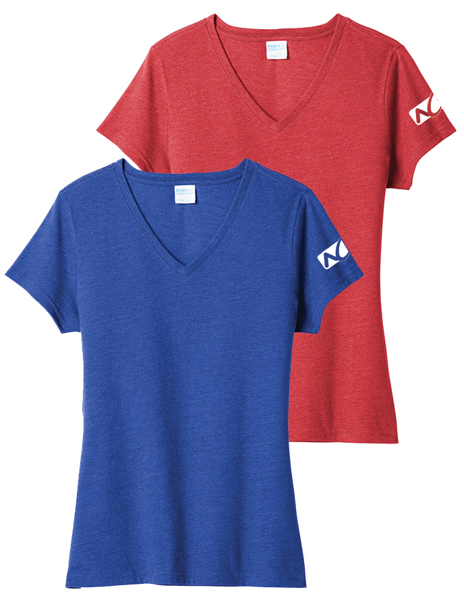 Picture of Ladies Short Sleeve V-Neck Blend Tee